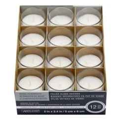 12 Ivory Glass Votive Candles By Ashland® Basic Elements™ -Optima Home Decor Store 10136302 1