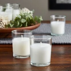 12 Ivory Glass Votive Candles By Ashland® Basic Elements™ -Optima Home Decor Store 10136302 20