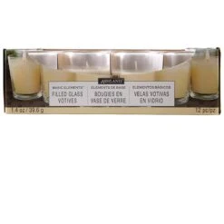 12 Ivory Glass Votive Candles By Ashland® Basic Elements™ -Optima Home Decor Store 10136303