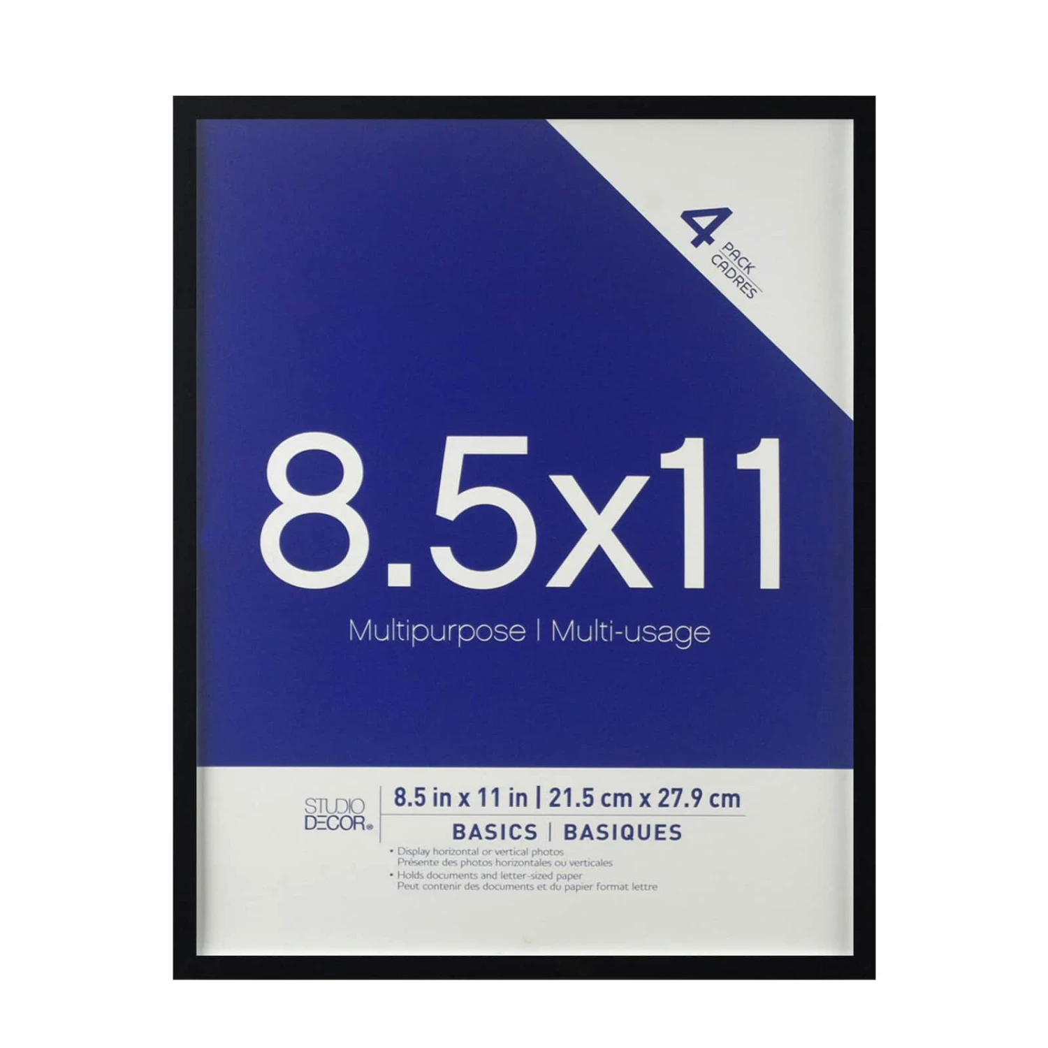 4 Pack Multipurpose 8.5" X 11" Wall Frames, Basics By Studio Décor® 6 4 Pack Multipurpose 8.5" X 11" Wall Frames, Basics By Studio Décor® - Image 4