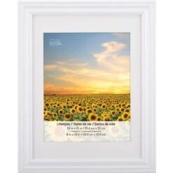 3 White Frames With Mat, 8" X 10", Lifestyles By Studio Décor® -Optima Home Decor Store 10146232