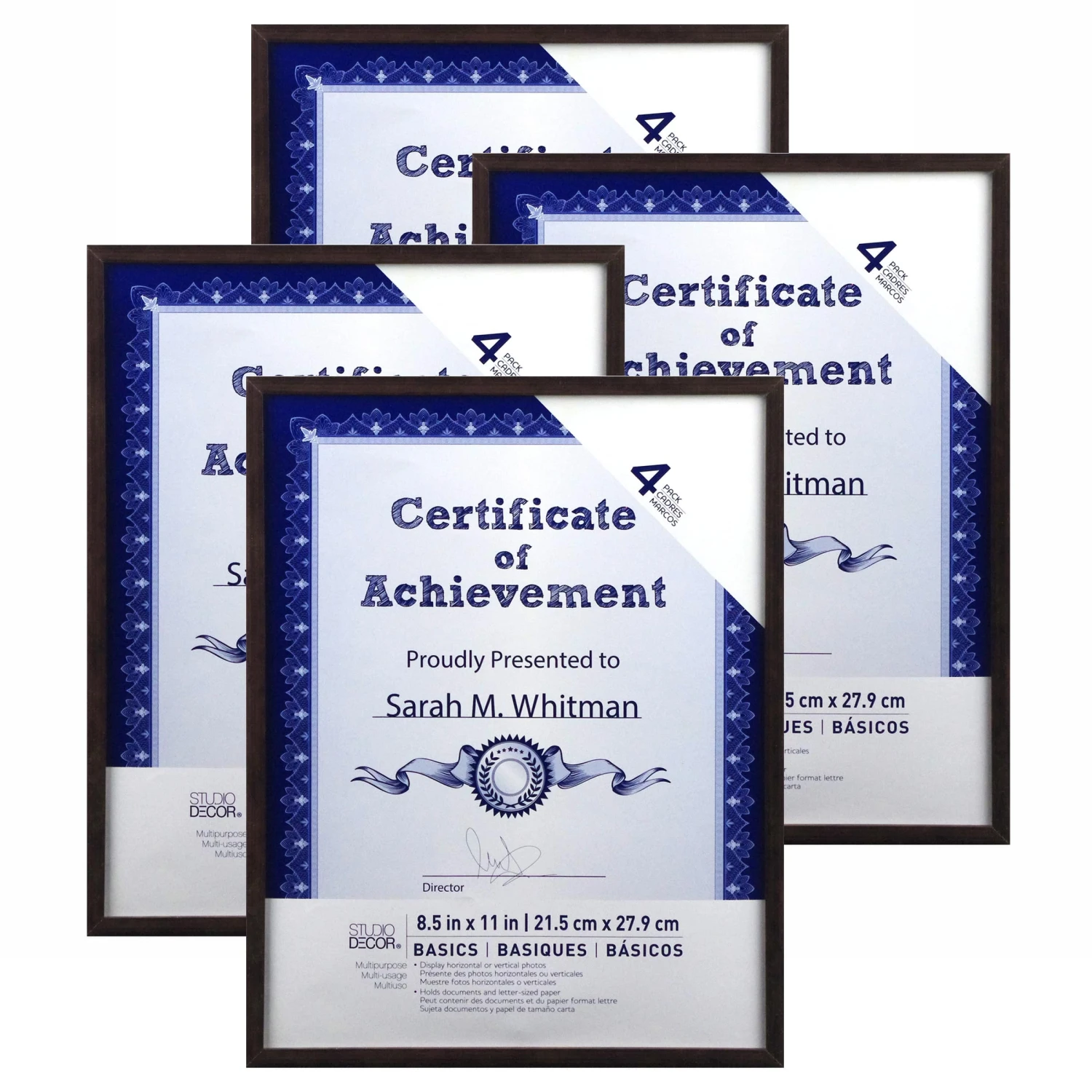 4 Pack Multipurpose 8.5" X 11" Wall Frames, Basics By Studio Décor® 10 4 Pack Multipurpose 8.5" X 11" Wall Frames, Basics By Studio Décor® - Image 8