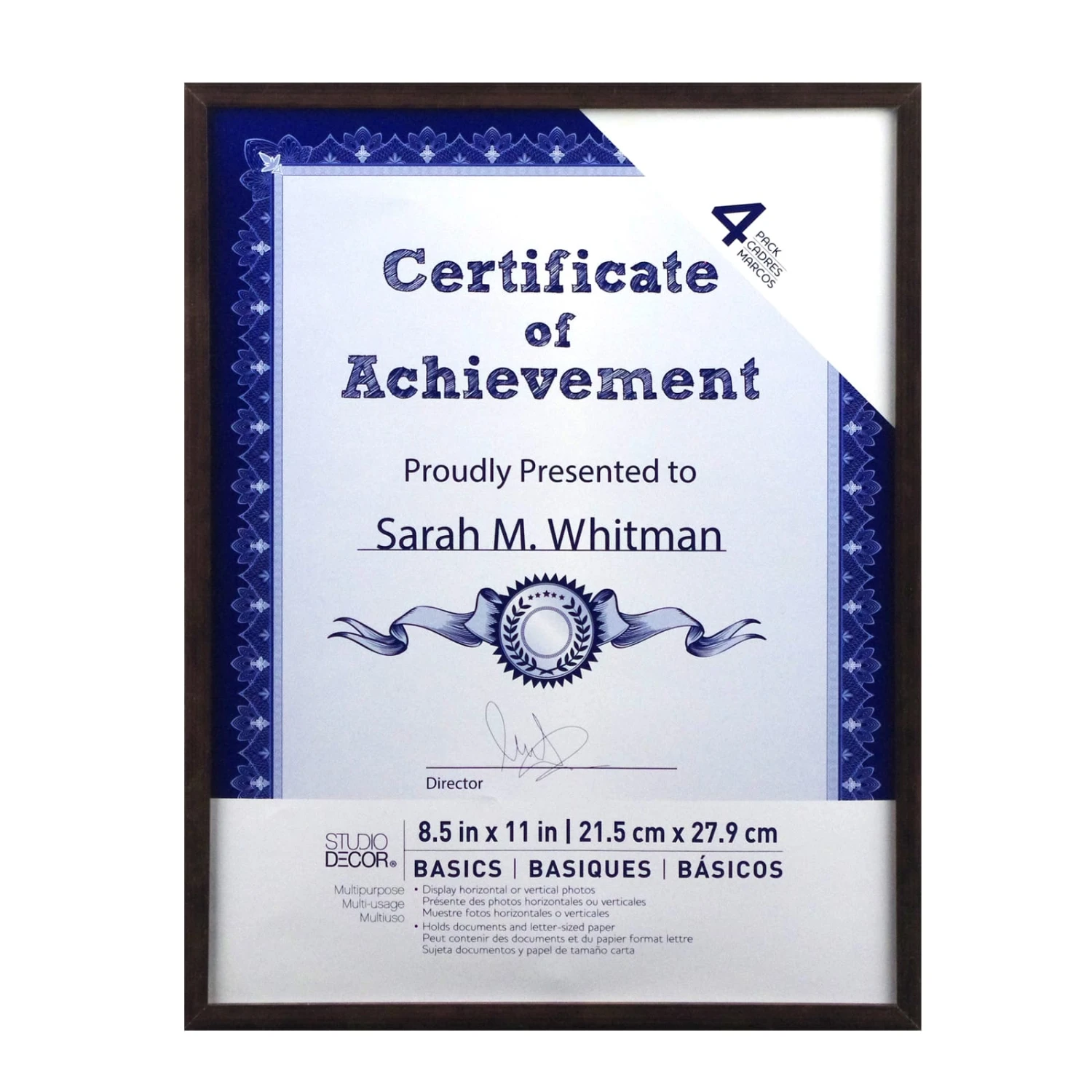 4 Pack Multipurpose 8.5" X 11" Wall Frames, Basics By Studio Décor® 12 4 Pack Multipurpose 8.5" X 11" Wall Frames, Basics By Studio Décor® - Image 10