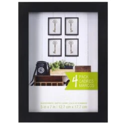 4-Pack Black Shadow Box, 5" X 7" By Studio Décor®