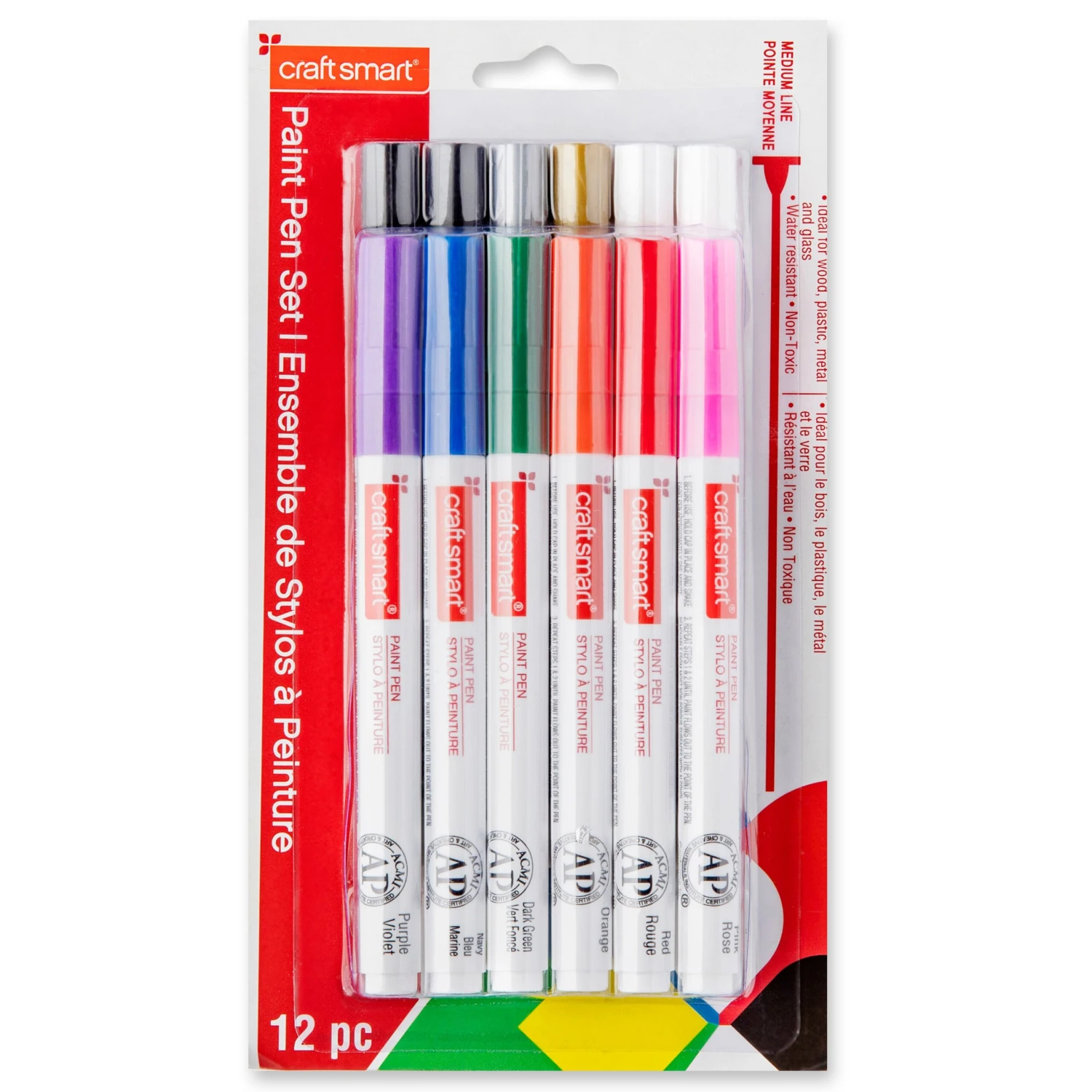 Medium Line 12 Color Paint Pen Set By Craft Smart® 4 Medium Line 12 Color Paint Pen Set By Craft Smart® - Image 2