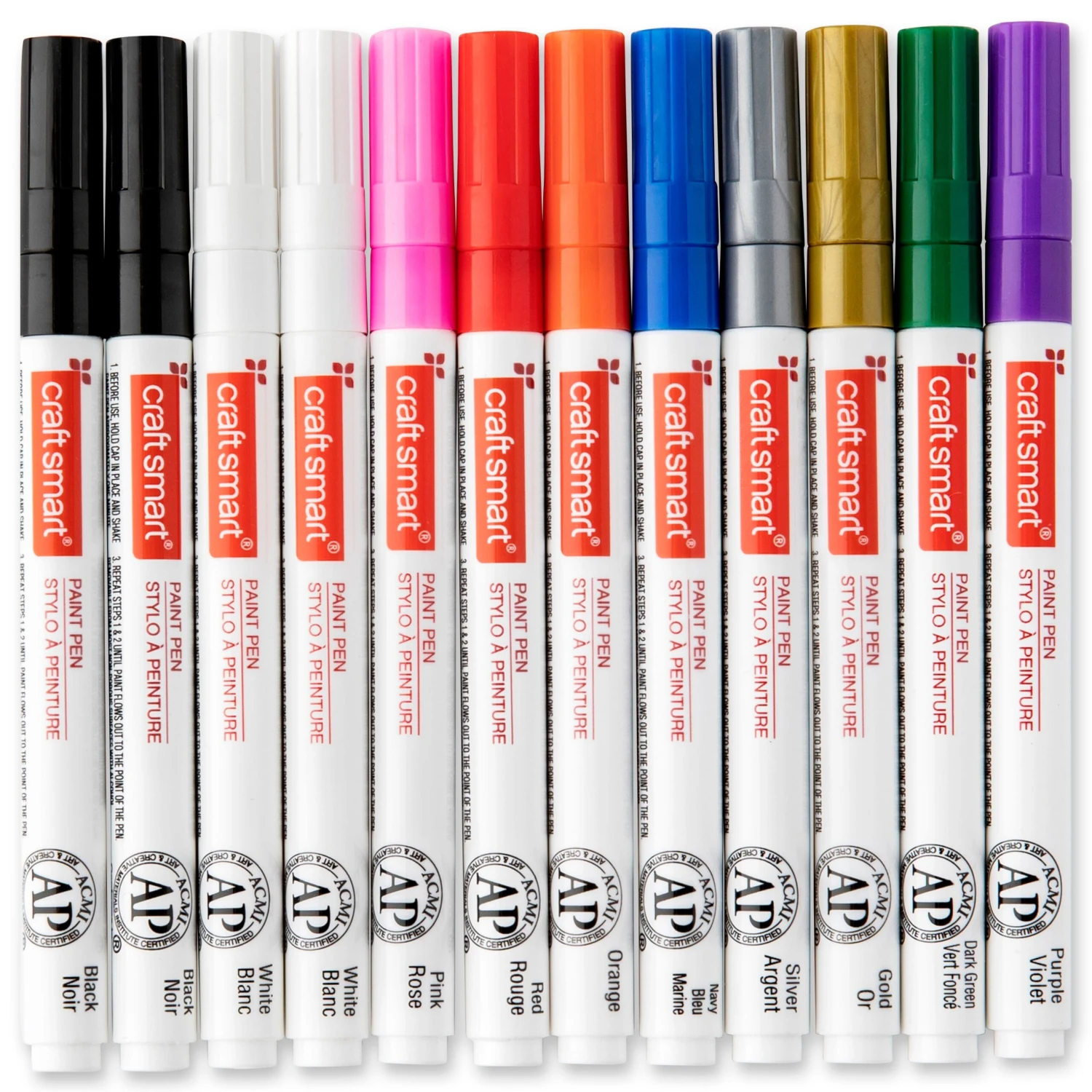 Medium Line 12 Color Paint Pen Set By Craft Smart® 3 Medium Line 12 Color Paint Pen Set By Craft Smart®