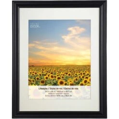2 Black Frames With Mat, 11" X 14", Lifestyles By Studio Décor® -Optima Home Decor Store 10417331