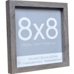 3-Pack Gray 8" X 8" Shadow Boxes, Fundamentals By Studio Décor® -Optima Home Decor Store 10500650 3