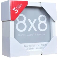 12 Packs: 3 Ct. (36 Total) White 8" X 8" Shadow Boxes, Fundamentals By Studio Décor® -Optima Home Decor Store 10500651 3