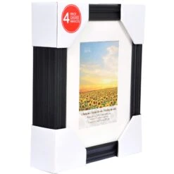 4 Pack Black 5" X 7" Frame With Mat, Lifestyles™ By Studio Décor® -Optima Home Decor Store 10536721 2