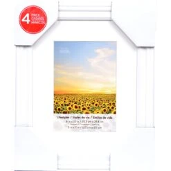 4 White Frames With Mat, 5" X 7", Lifestyles By Studio Décor® -Optima Home Decor Store 10536722