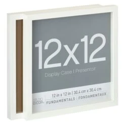 2-Pack White 12" X 12" Shadow Boxes, Fundamentals By Studio Décor®