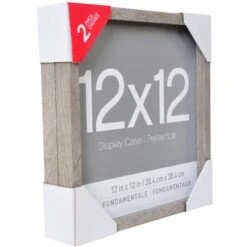 2 Pack Gray Fundamentals 12" X 12" Shadowbox By Studio Décor® -Optima Home Decor Store 10609860 6