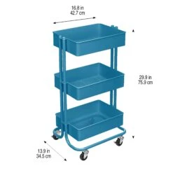 Lexington 3-Tier Rolling Cart By Simply Tidy™ -Optima Home Decor Store 10623988 4