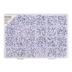 6 Packs: 1,440 Ct. (8,640 Total) Alphabet Round Beads, 7mm By Bead Landing™