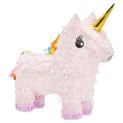 Unicorn Pinata For Girls Birthday Party - Unicorn, Princess Or Rainbow Theme Birthday Party Supplies (Pink, Small, 13x15.5x5 In)