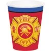 Party Central Club Pack Of 96 Yellow And Red Flaming Fire Truck Hot And Cold Disposable Party Cups 9 OZ -Optima Home Decor Store 1153284957738623648