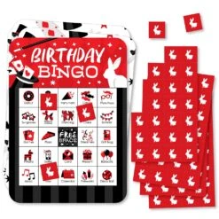 Big Dot Of Happiness Ta-Da, Magic Show - Picture Bingo Cards And Markers - Magical Birthday Party Bingo Game - Set Of 18