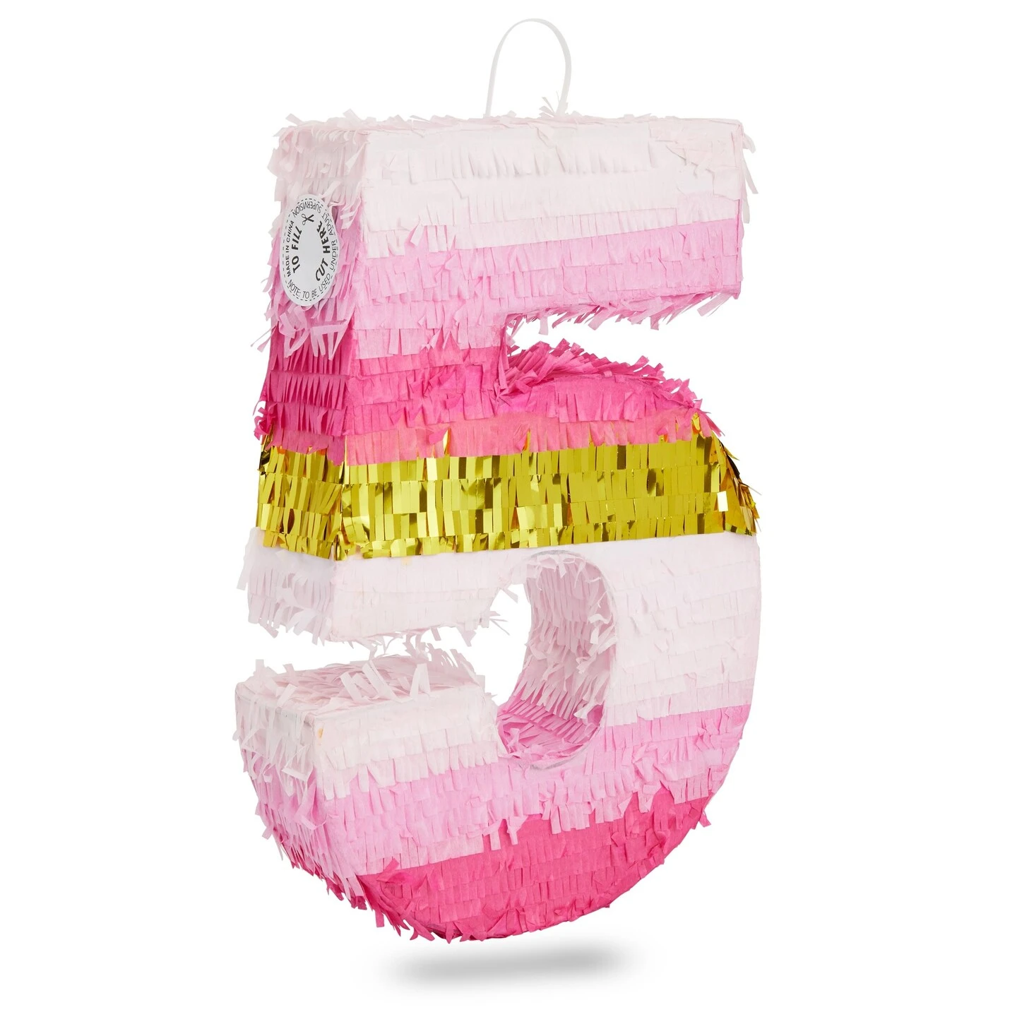 Small Pink And Gold Foil Number 5 Pinata For Kids 5th Birthday Party Decorations (16.5 X 11.6 In) 3 Small Pink And Gold Foil Number 5 Pinata For Kids 5th Birthday Party Decorations (16.5 X 11.6 In)