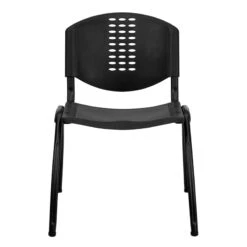 HERCULES Series 880 Lb. Capacity Black Plastic Stack Chair With Oval Cutout Back And Black Frame 9 HERCULES Series 880 Lb. Capacity Black Plastic Stack Chair With Oval Cutout Back And Black Frame -Optima Home Decor Store 187969133312096