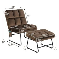 Massage Chair Velvet Accent Sofa Chair With Ottoman And Remote Control 22 Massage Chair Velvet Accent Sofa Chair With Ottoman And Remote Control -Optima Home Decor Store 2306107581308484448