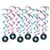 Beistle 72 Counts Blue And Pink Rock & Roll Record Party Whirls 30.5” -Optima Home Decor Store 2306206463688184480