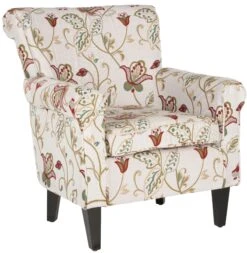 Safavieh Hazina Chair In Red Floral