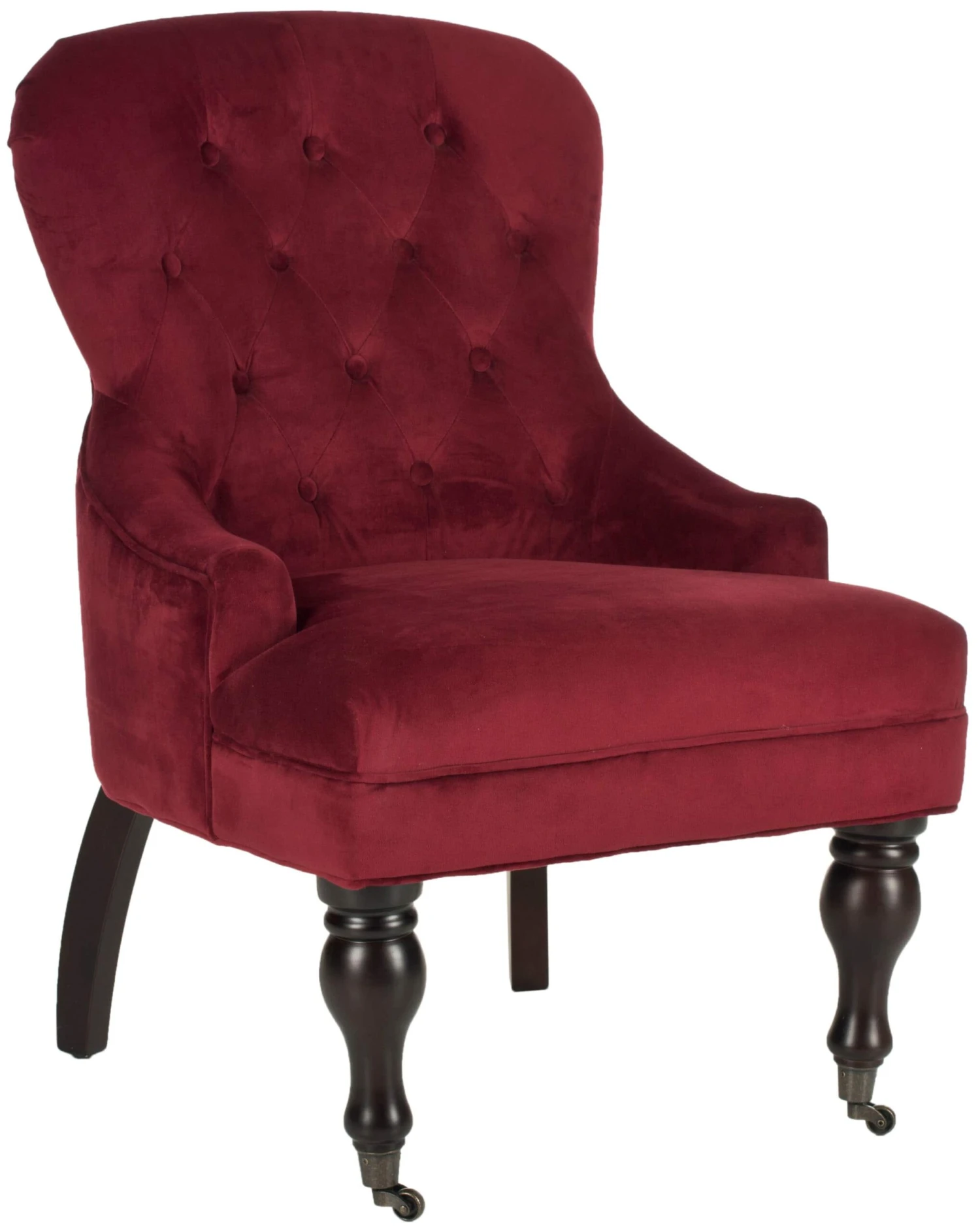 Safavieh Falcon Arm Chair In Merlot