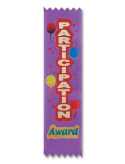 Beistle Pack Of 30 Purple "Participation" School And Sports Award Ribbons 6.25"
