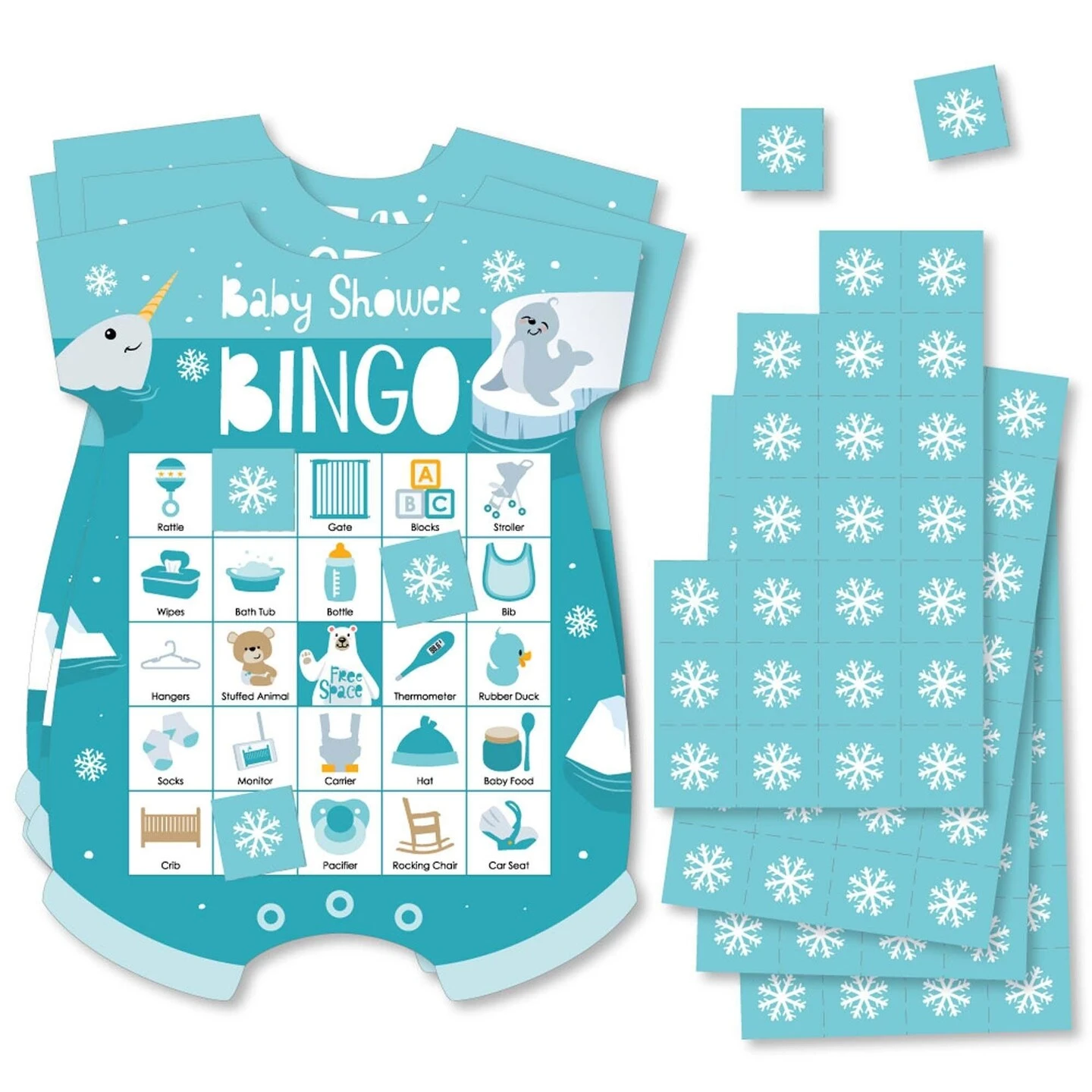 Big Dot Of Happiness Arctic Polar Animals - Picture Bingo Cards And Markers - Winter Baby Shower Shaped Bingo Game - Set Of 18 3 Big Dot Of Happiness Arctic Polar Animals - Picture Bingo Cards And Markers - Winter Baby Shower Shaped Bingo Game - Set Of 18