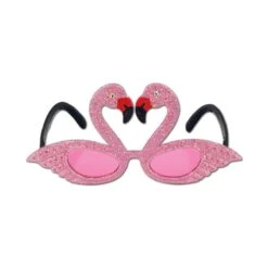 Party Central Pack Of 6 Pink And Red Luau Glittered Flamingo Party Eyeglasses Costume Accessories - One Size