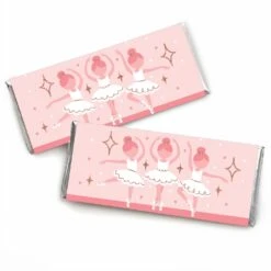 Big Dot Of Happiness Tutu Cute Ballerina - Candy Bar Wrapper Ballet Birthday Party Or Baby Shower Favors - Set Of 24