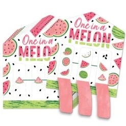 Big Dot Of Happiness Sweet Watermelon - Fruit Party Game Pickle Cards - Pull Tabs 3-in-a-Row - Set Of 12