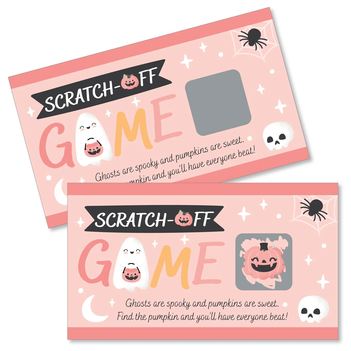 Big Dot Of Happiness Pastel Halloween - Pink Pumpkin Party Game Scratch Off Cards - 22 Count 3 Big Dot Of Happiness Pastel Halloween - Pink Pumpkin Party Game Scratch Off Cards - 22 Count