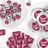 Big Dot Of Happiness Burgundy Elegantly Simple - Guest Party Favors Candy Favor Sticker Kit - 304 Pieces -Optima Home Decor Store 4724824831625