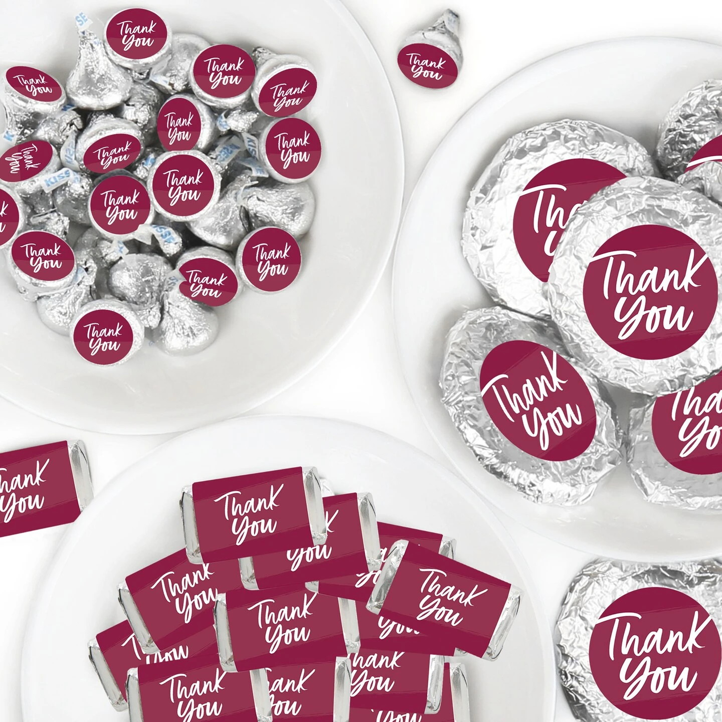 Big Dot Of Happiness Burgundy Elegantly Simple - Guest Party Favors Candy Favor Sticker Kit - 304 Pieces 3 Big Dot Of Happiness Burgundy Elegantly Simple - Guest Party Favors Candy Favor Sticker Kit - 304 Pieces