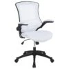Flash Furniture 41.25" White And Black Swivel Ergonomic Task Office Chair With Flip-Up Arms -Optima Home Decor Store 500809346847392