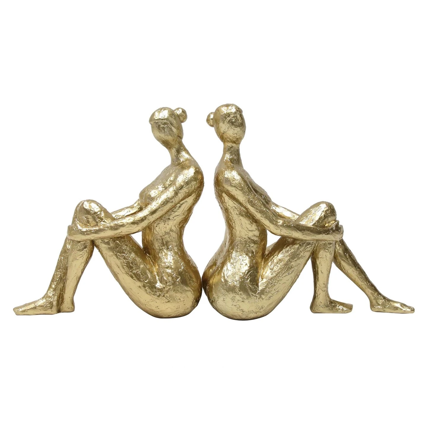 Kingston Living Set Of 2 Shiny Gold Lady Bookends 8.5" 3 Kingston Living Set Of 2 Shiny Gold Lady Bookends 8.5"
