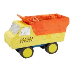 Dump Truck Pinata - Kids Construction Birthday Party Supplies, Construction Party Decorations (Small, 15.5x9x6 In)