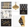 Hortense B. Hewitt Co. Black And Faux Gold Holiday Cards 1 Hortense B. Hewitt Co. Black And Faux Gold Holiday Cards -Optima Home Decor Store D231903S 1