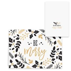 Hortense B. Hewitt Co. Black And Faux Gold Holiday Cards 11 Hortense B. Hewitt Co. Black And Faux Gold Holiday Cards -Optima Home Decor Store D231903S 3