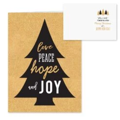 Hortense B. Hewitt Co. Black And Faux Gold Holiday Cards 13 Hortense B. Hewitt Co. Black And Faux Gold Holiday Cards -Optima Home Decor Store D231903S 5