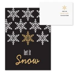Hortense B. Hewitt Co. Black And Faux Gold Holiday Cards 14 Hortense B. Hewitt Co. Black And Faux Gold Holiday Cards -Optima Home Decor Store D231903S 6