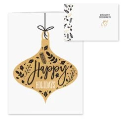 Hortense B. Hewitt Co. Black And Faux Gold Holiday Cards 15 Hortense B. Hewitt Co. Black And Faux Gold Holiday Cards -Optima Home Decor Store D231903S 7
