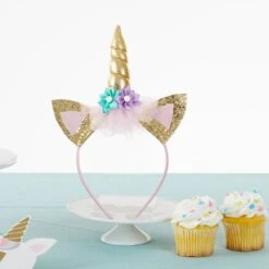 Kate Aspen® Gold Glitter Unicorn Happy Birthday Party Décor Kit 14 Kate Aspen® Gold Glitter Unicorn Happy Birthday Party Décor Kit -Optima Home Decor Store D235034S 5