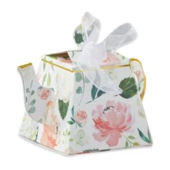 Kate Aspen® Brunch Floral Teapot Favor Box Set, 24ct.