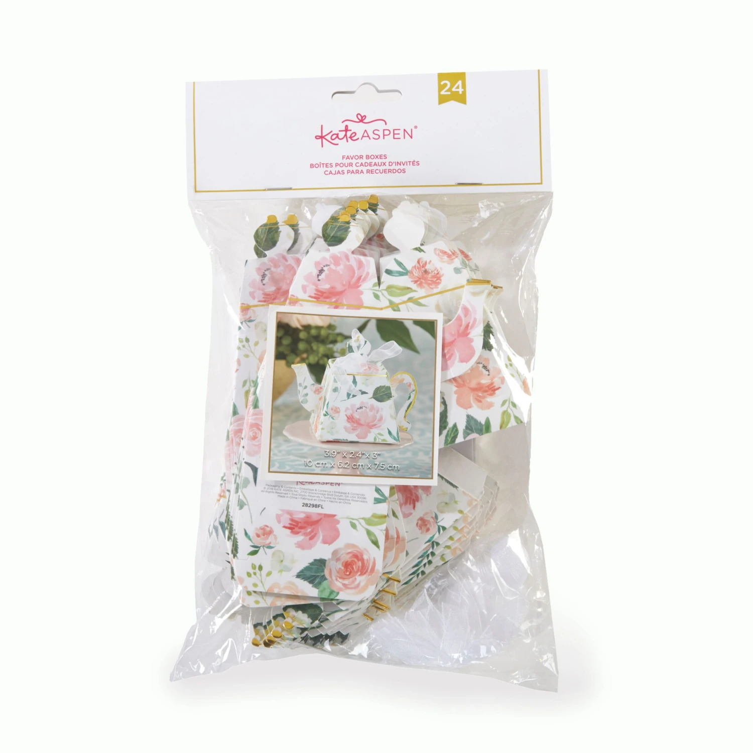 Kate Aspen® Brunch Floral Teapot Favor Box Set, 24ct. 8 Kate Aspen® Brunch Floral Teapot Favor Box Set, 24ct. - Image 6