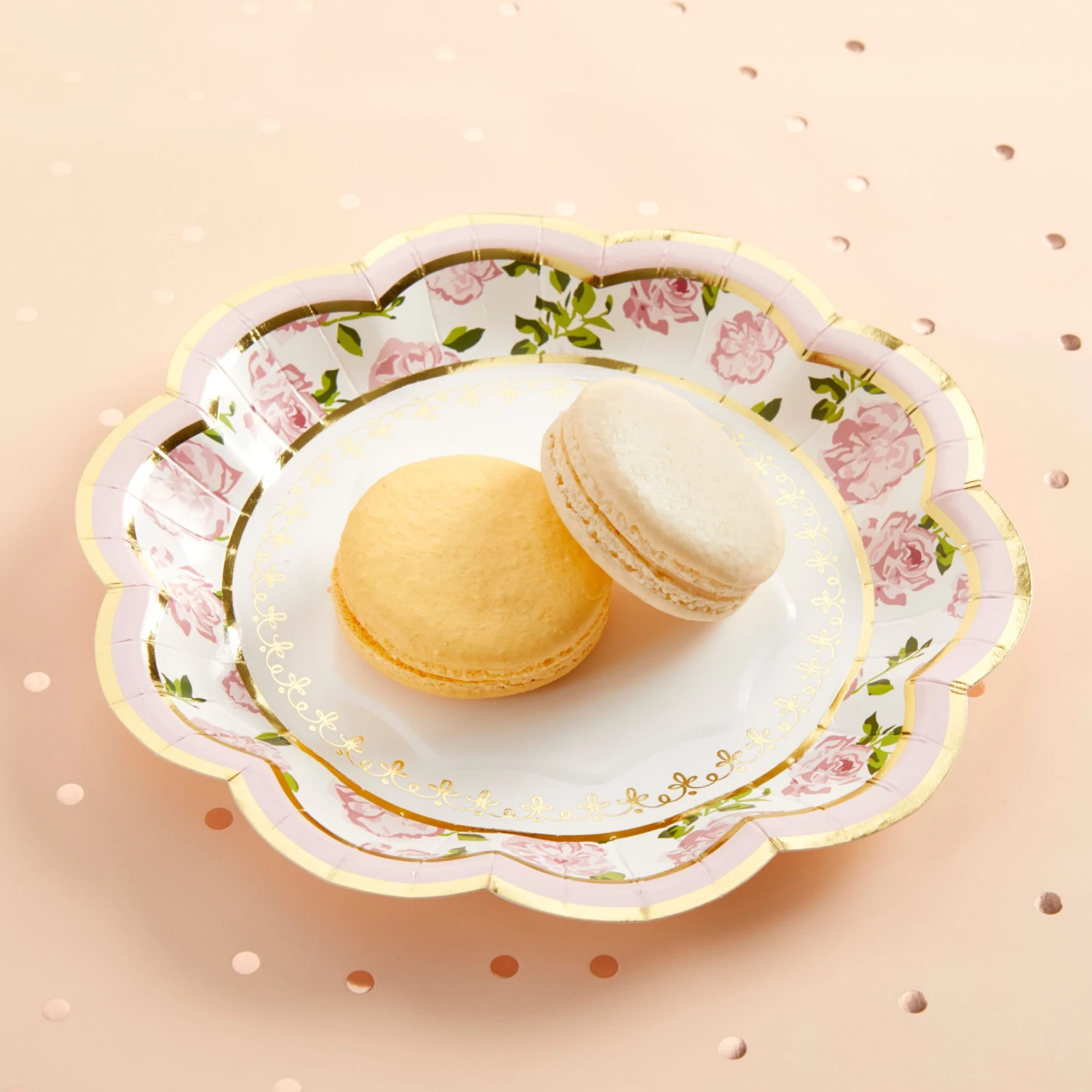 Kate Aspen® 7" Pink Tea Time Whimsy Paper Plates, 32ct. 4 Kate Aspen® 7" Pink Tea Time Whimsy Paper Plates, 32ct. - Image 2