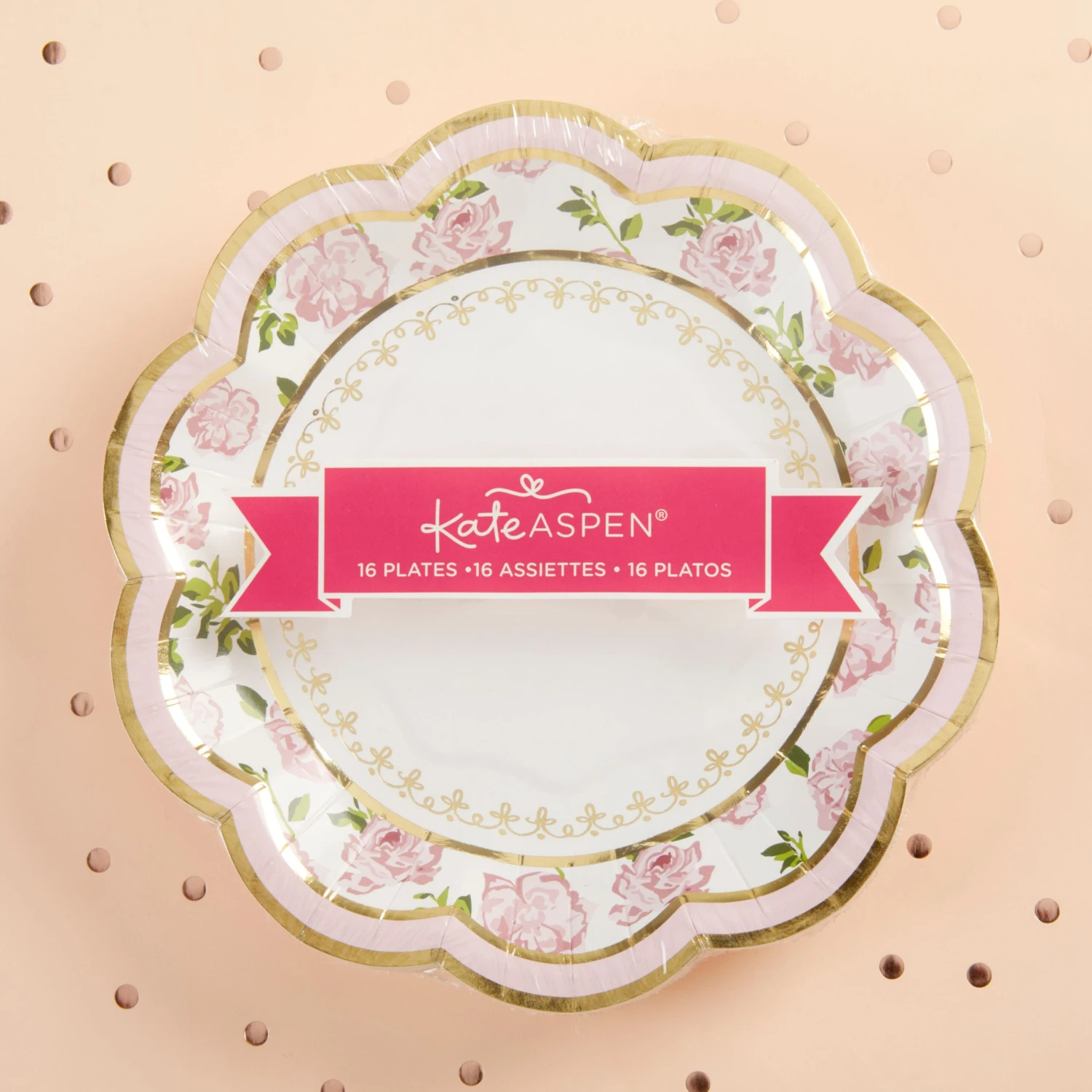 Kate Aspen® 7" Pink Tea Time Whimsy Paper Plates, 32ct. 8 Kate Aspen® 7" Pink Tea Time Whimsy Paper Plates, 32ct. - Image 6