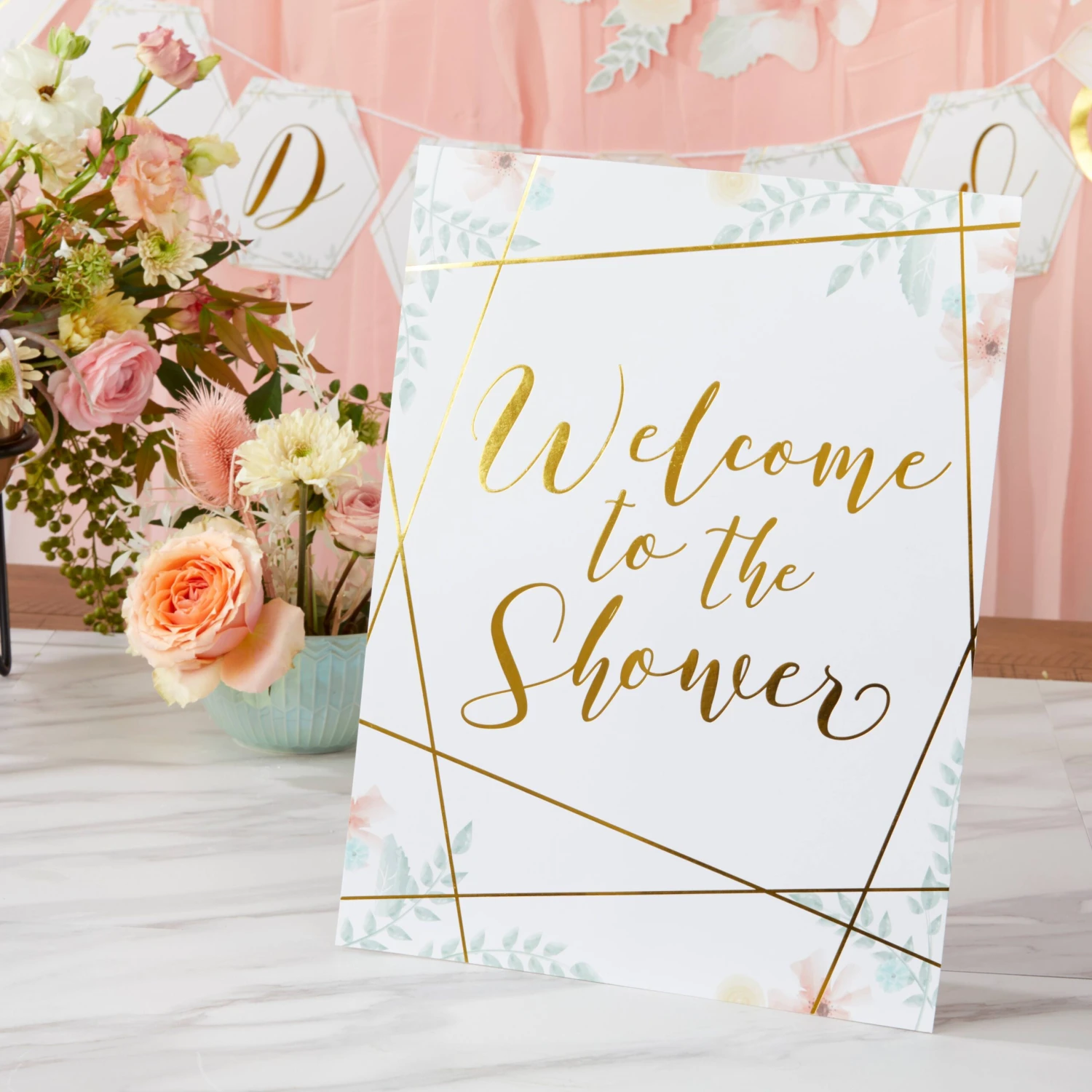 Kate Aspen® Geometric Floral Bridal Shower Party Décor Kit With Gold Foil 7 Kate Aspen® Geometric Floral Bridal Shower Party Décor Kit With Gold Foil - Image 5
